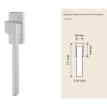 Stream Zincral Linea Calì Poignée de Fenêtre avec Mouvement DK