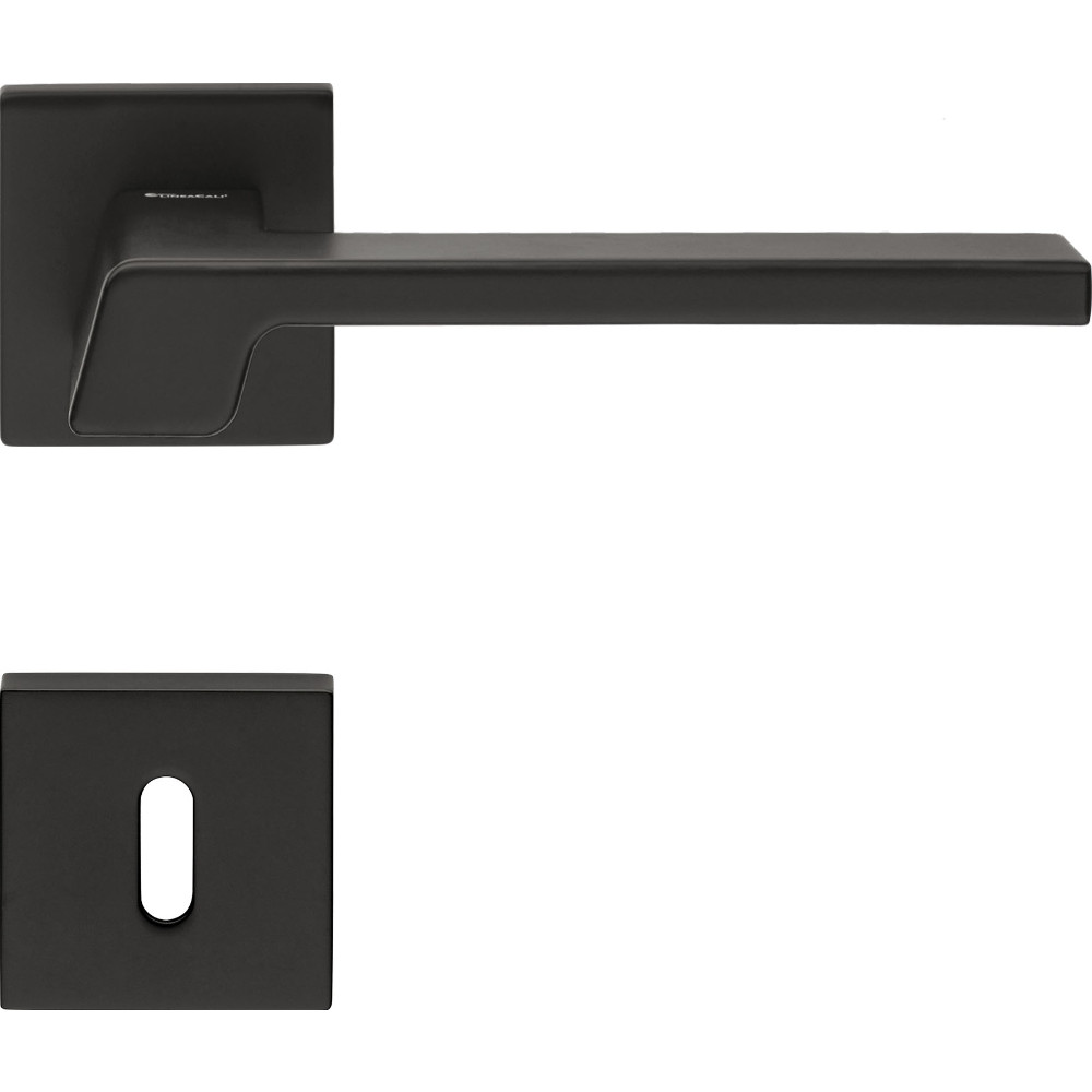 Stream Zincral Linea Calì Poignée de Porte avec Rosace Abaissée