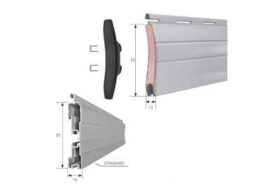 Volet Roulant Croci en Aluminium Moyenne Densité AR-32 Lame 13x55 mm