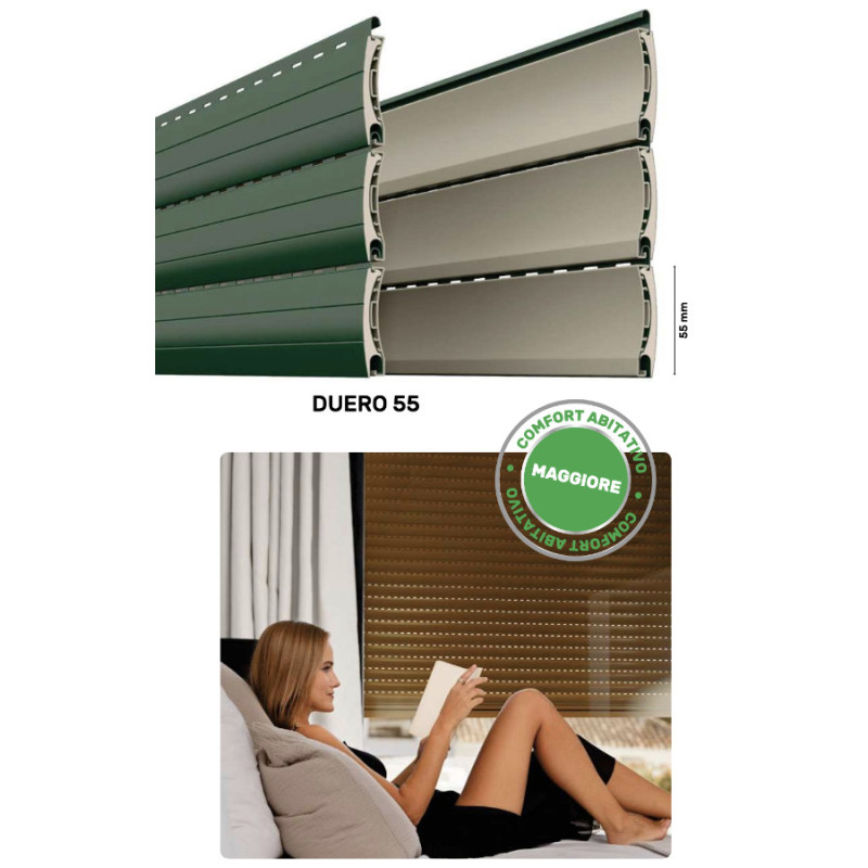 Duero 55 Shutter Volet Roulant Économie Énergie PVC et aluminium