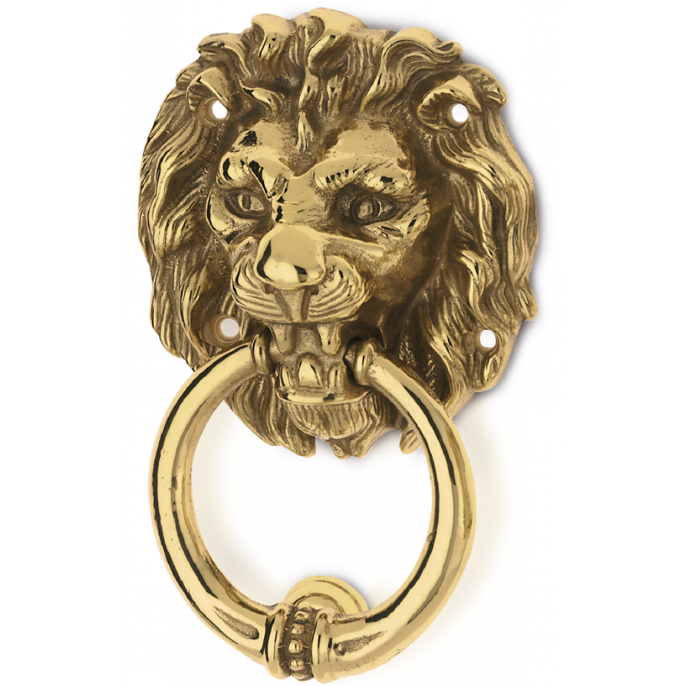 T te De Lion Heurtoir De Porte En Laiton PFS Pasini