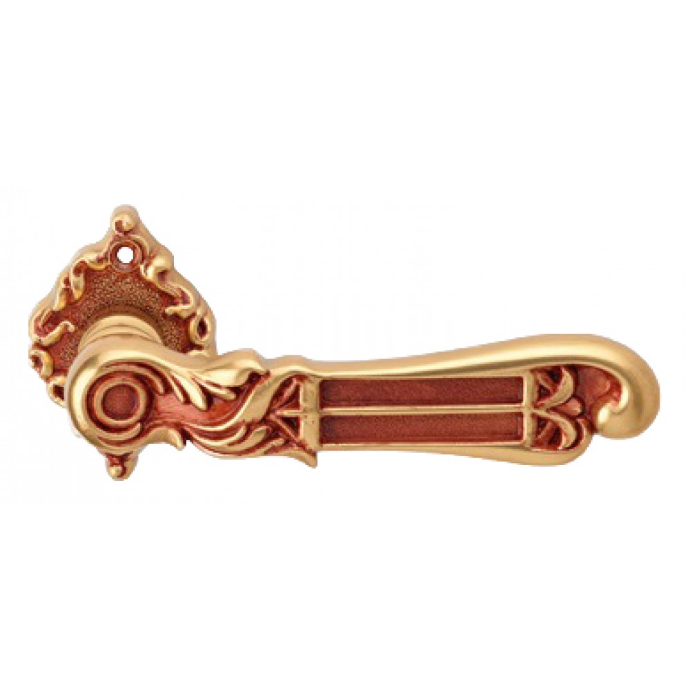 Tiffany Or Française Poignée de Porte sur Rosette Linea Calì Vintage