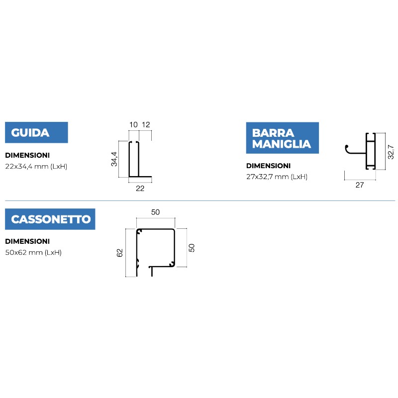 Moustiquaire à Chaîne Verticale Sur Mesure Boîte de 50 mm