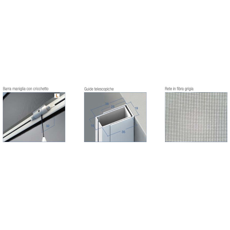 Moustiquaire pour Fenêtre Anti Punaise Pasini VICTORIA V50 S