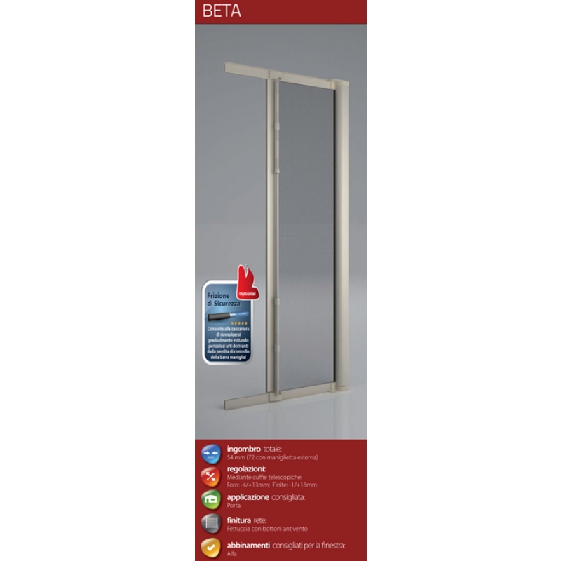 Moustiquaire Bettio Beta 1 Swing Shift Side traditionnelle