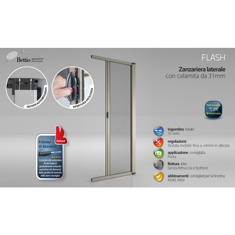 Mosquito Net Bettio Flash 2 Aimant volant avec 31 Guide de Side pare-brise