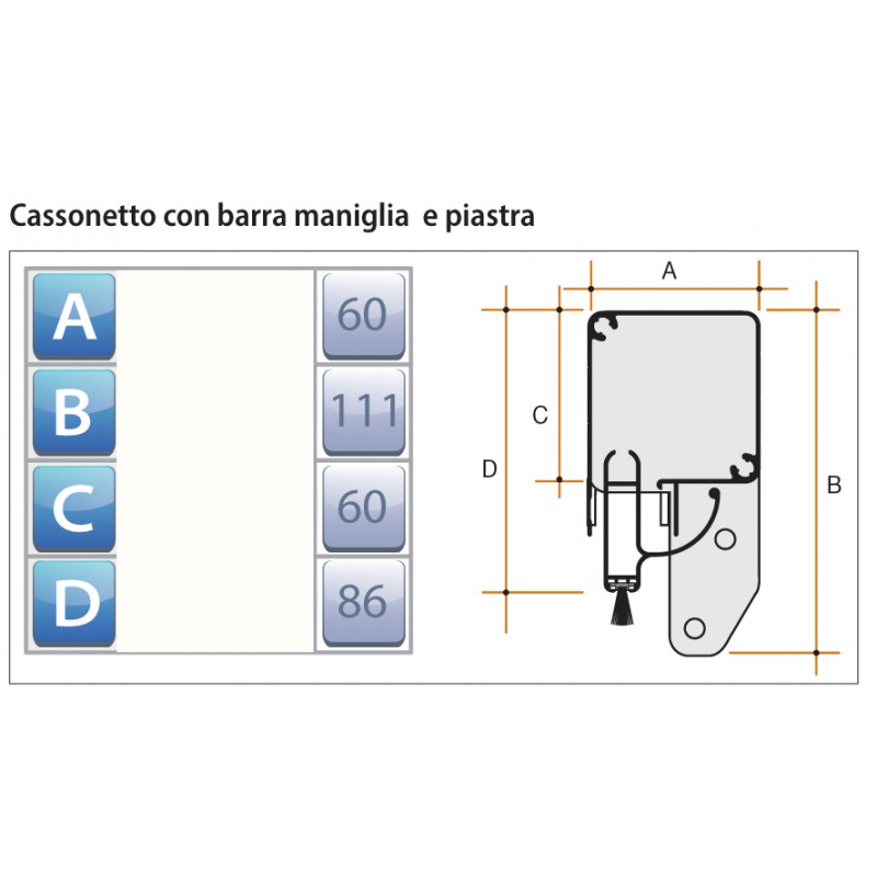 Moustiquaire Bettio Sonia ensemble Cassonetto 60mm Printemps traditionnel vertical