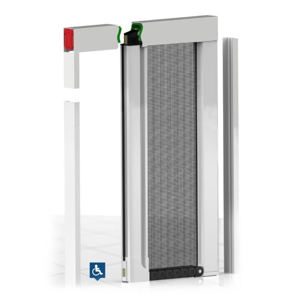 Moustiquaire avec 2 portes à installer sur des murs non carrés sans guide au sol Zanzar Free Type