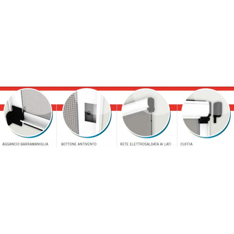 Moustiquaire Effe R-1 flip empreinte traditionnelle de 50mm