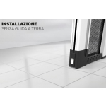 Moustiquaire sans guide au sol pour portes françaises avec 1 type Zanzar sans feuilles