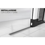 Moustiquaire sans guide au sol pour portes françaises avec 1 type Zanzar sans feuilles