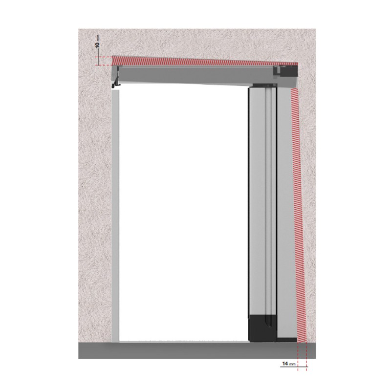 Moustiquaire sans guide au sol pour portes françaises avec 1 type Zanzar sans feuilles