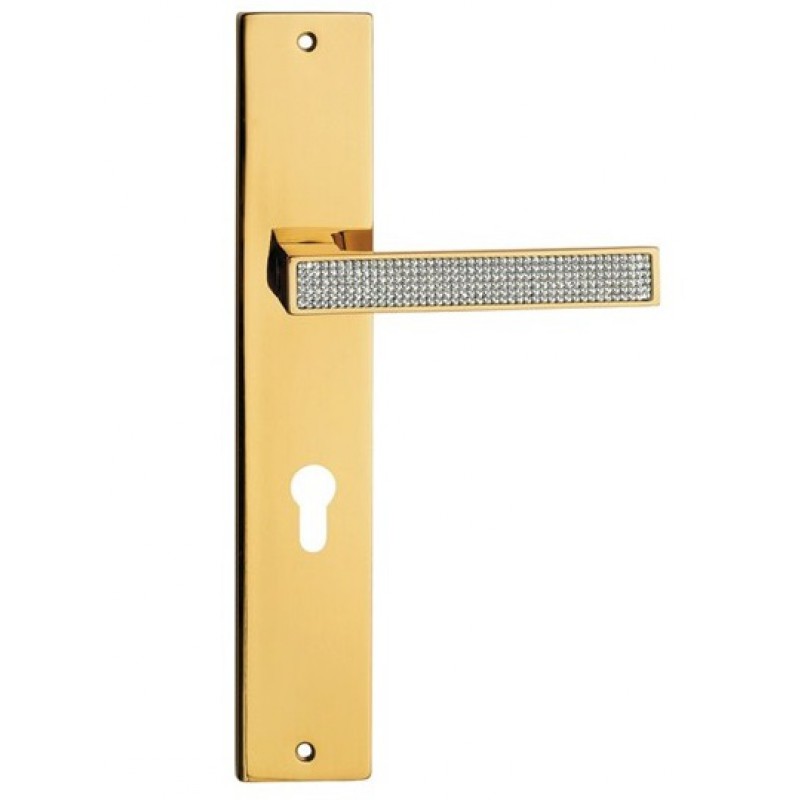 Zen Mesh Poignée sur la Plaque pour Porte Linea Calì Crystal