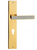 Zen Mesh Linea Calì Poignée de Porte sur Plaque avec Swarovski